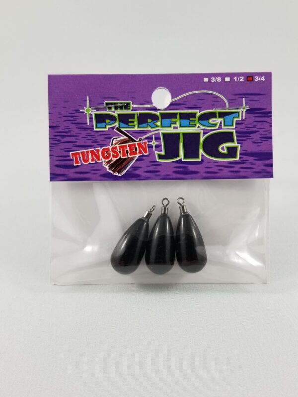 3/4 Black Tungsten Dropshot weights - The Perfect Jig